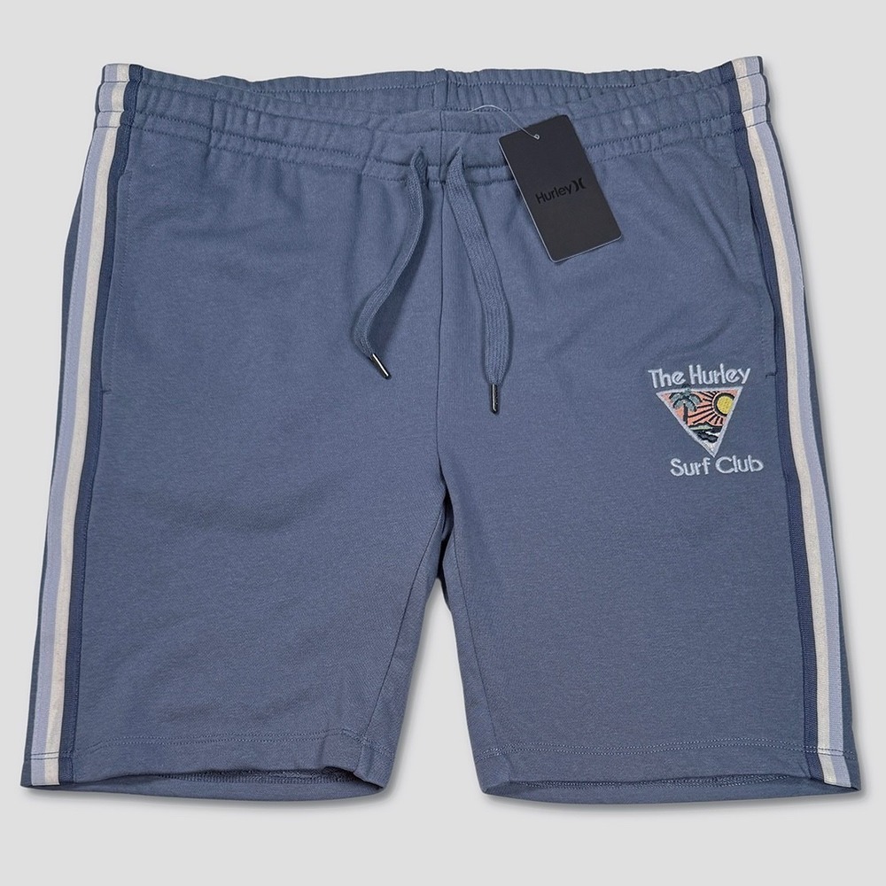 Hurley Community Cabana French Terry Shorts - NWT Mens Medium Blue - #49067-H5